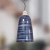 Kék harang - Kerámia mennyezeti lámpa - Image 2