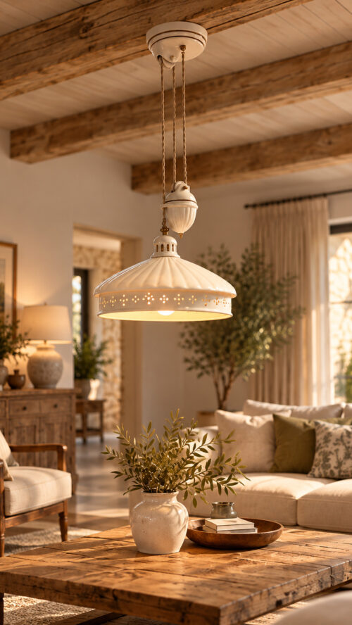 Wellendecken-Gegengewichtslampe
