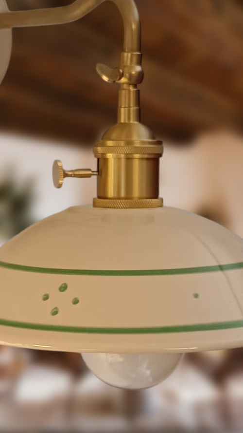 Alternative view of Egyenes szárú - Vintage Edison kerámia falikar kapcsolóval